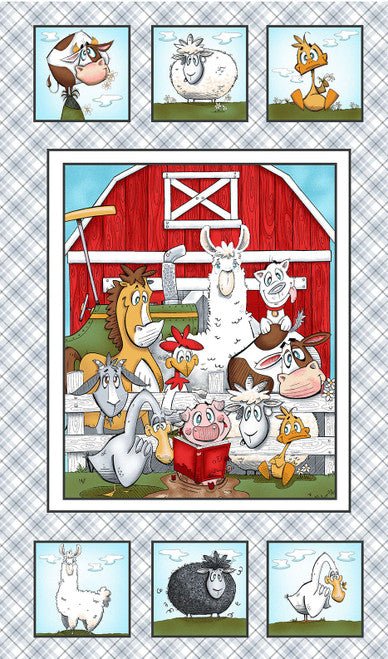 Panel 259 - Farmyard Tails Panel  6909P-91