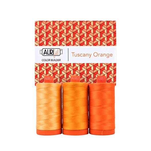 Aurifil Tuscany Orange Color Builder 3 piece Set