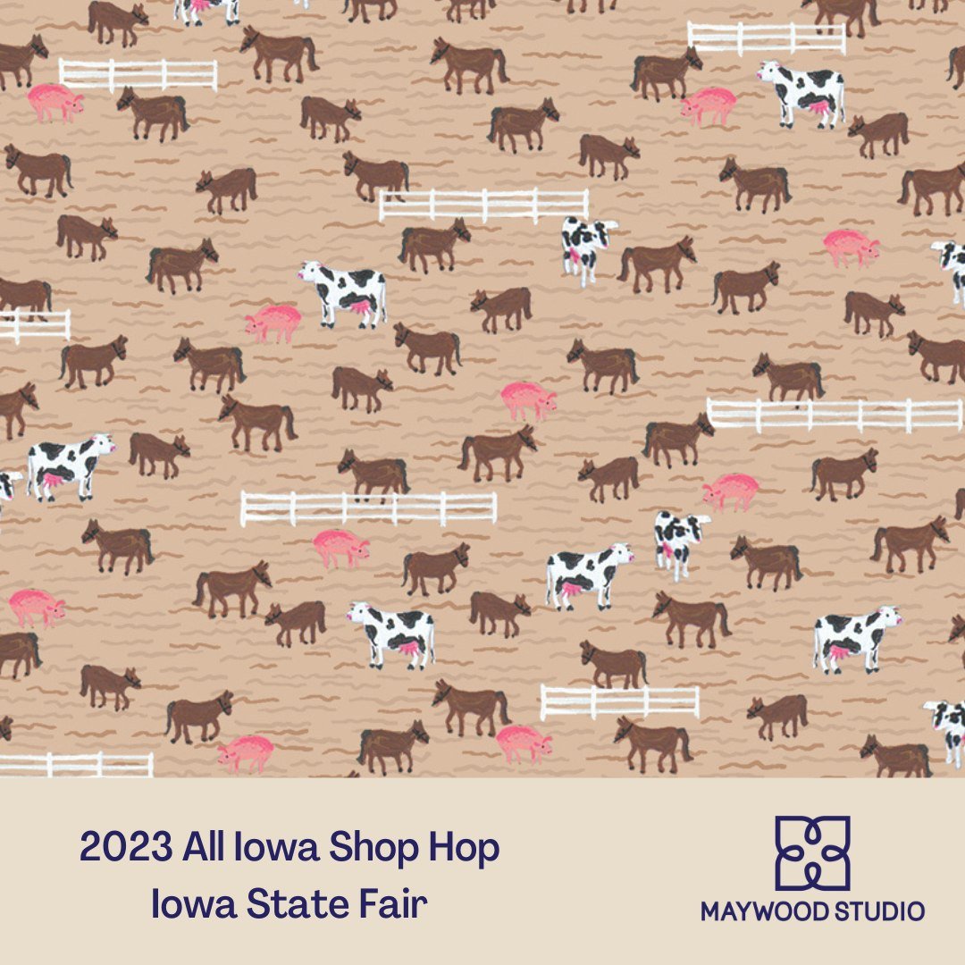 2023 All Iowa Shop Hop - Iowa State Fair - Farm Animals on Tan