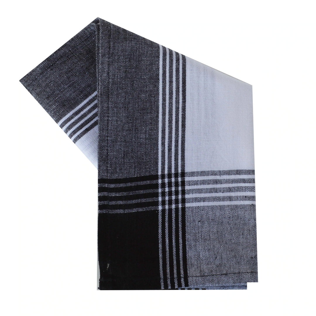 Tea Towel - White with Black McLeod Border - 20"x28"