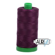 #1240 Very Dark Eggplant Aurifil Cotton Thread