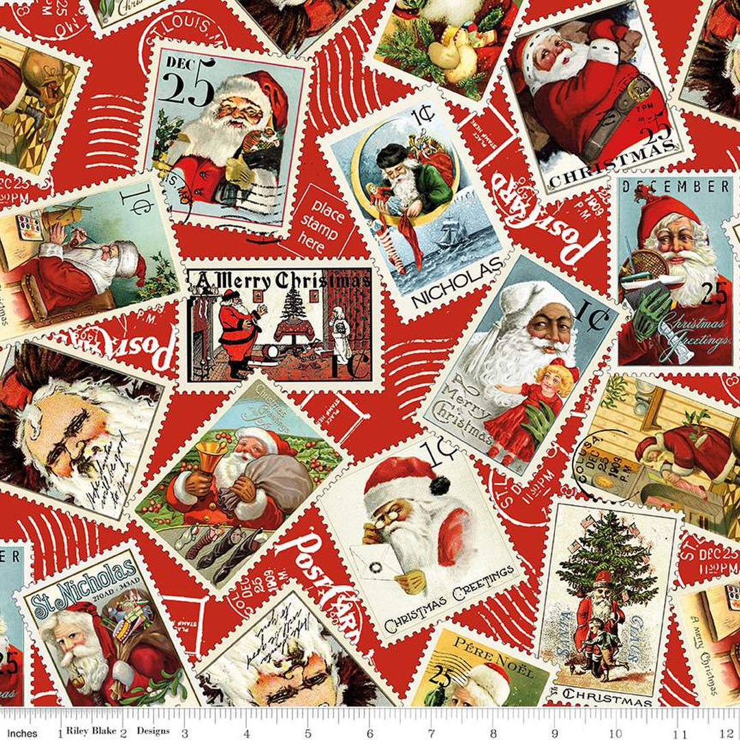 Nicholas - Santa Stamps Red - C12335-RED
