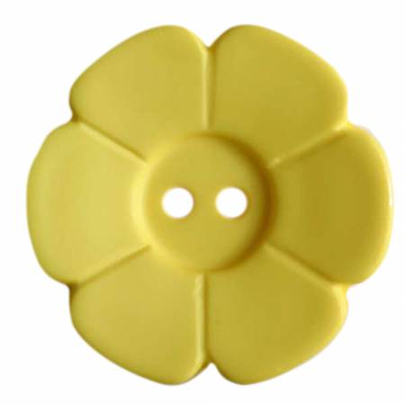 Dill Button 28mm Flower Yellow - 114519