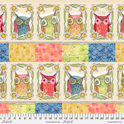 Panel 201 - Owl Patchwork - Well Owl Be - PWCD021.XPANEL