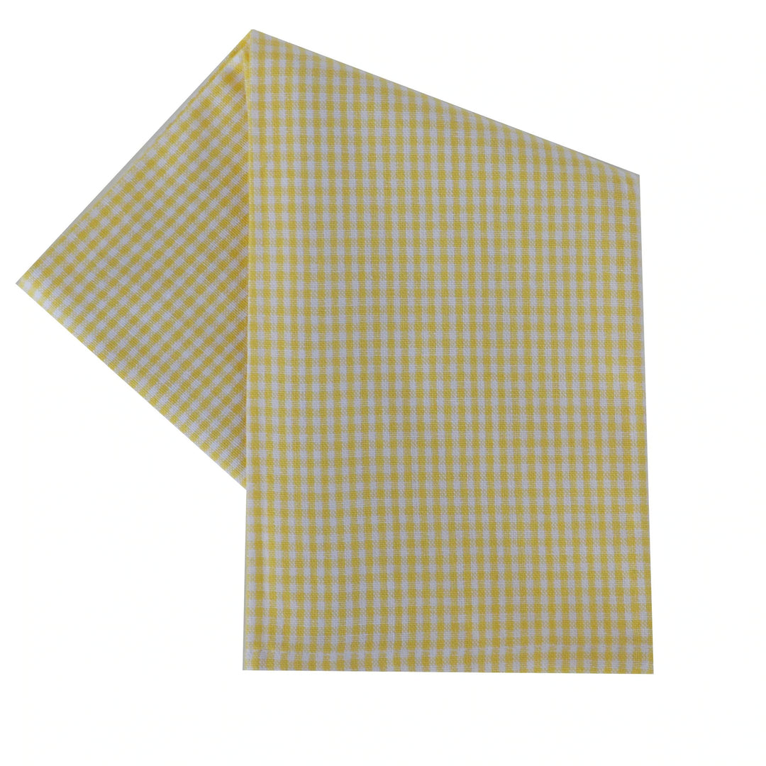 Tea Towel - Yellow & White Mini Check - 20"x28"