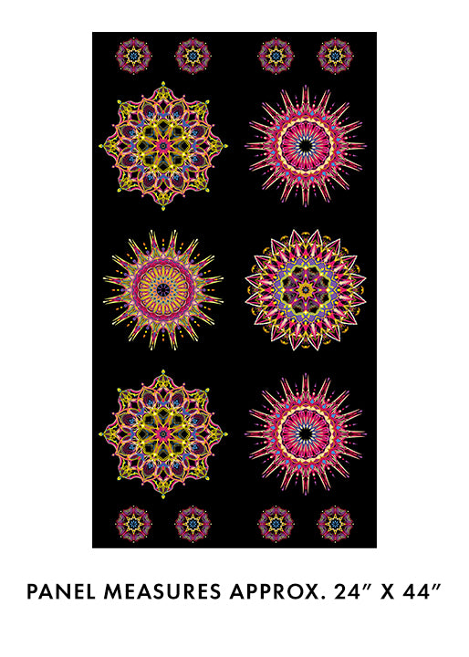 Panel 295 - Needle Stars - Red/Multi