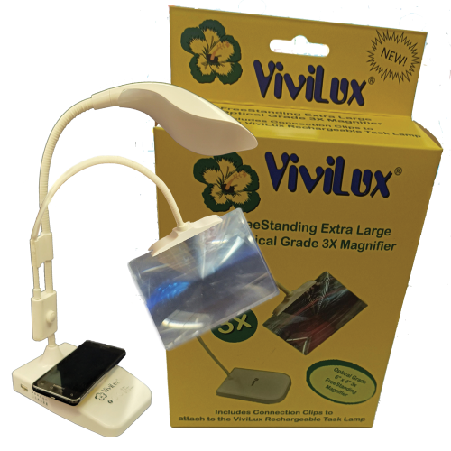Vivilux LED Task Lamp with 3x Magnifier