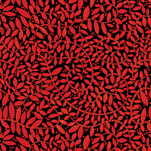 Folktown Cats - Fantasy Fern Red/Black - 10434-20