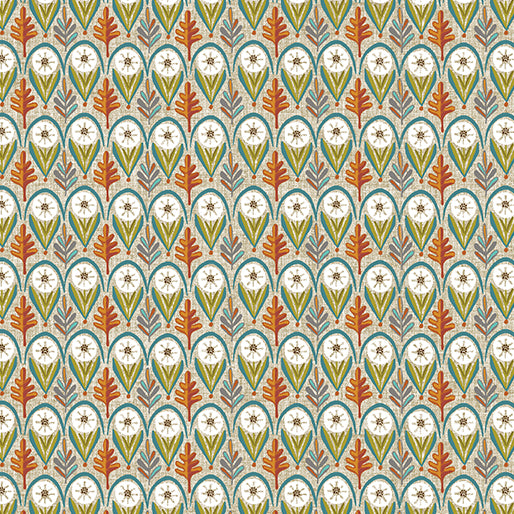 Hello Fall - Geometric Leaf Natural/Multi Color