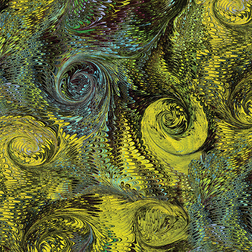Poured Color 2 - Whirlwind Lime/Turquoise