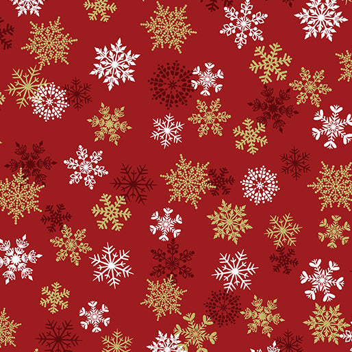 Holiday Sparkle - Sparkling Snowflakes Red 12523M-10