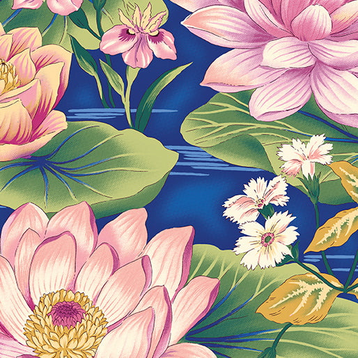 Flower Festival 2 - Water Lilies Blue Plum - 4253-56