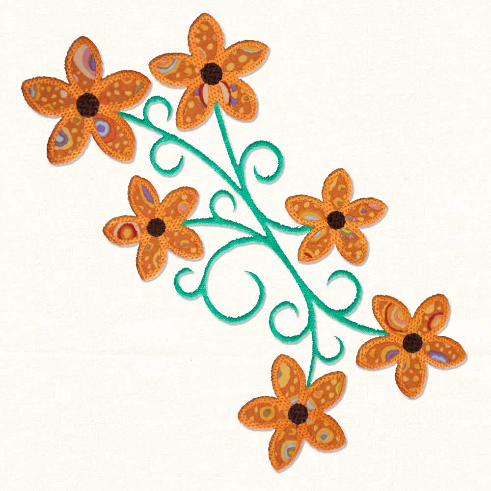 Just Flowers-  Machine Embroidery Pattern