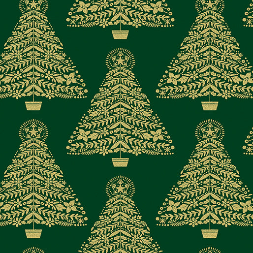Holiday Sparkle - Festive Trees Green 12528M-44