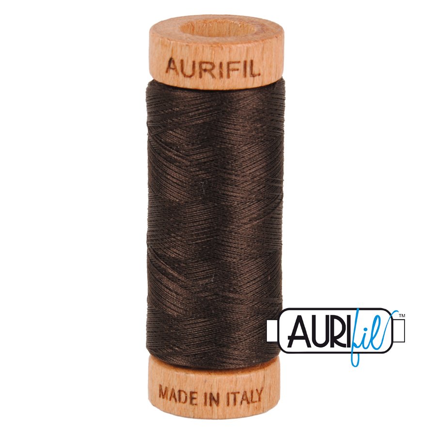 #1130 Very Dark Bark Aurifil Cotton Thread