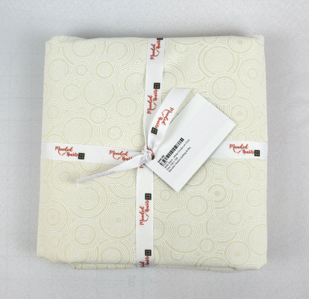 Wide Back - White Circles on Cream Background
