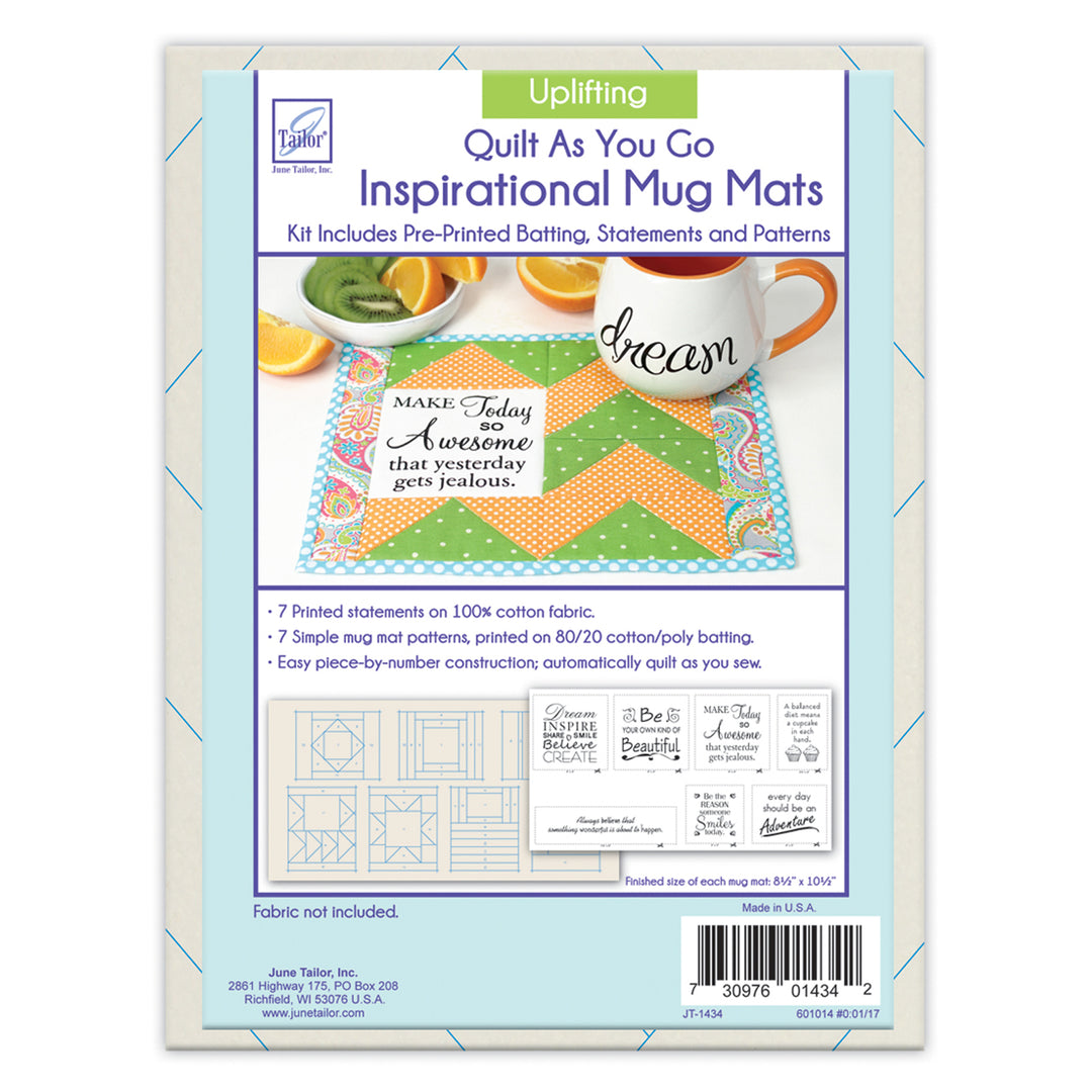 QAYG Inspirational Mug Mats - Uplifting - June Tailor