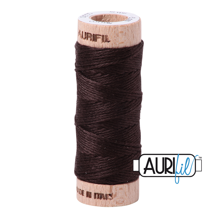 #1130 Very Dark Bark Aurifil Cotton Thread