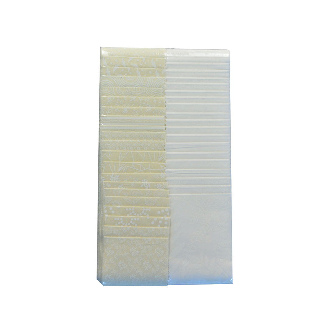 2 1/2 inch Strip Set - Tone on Tone White and Cream